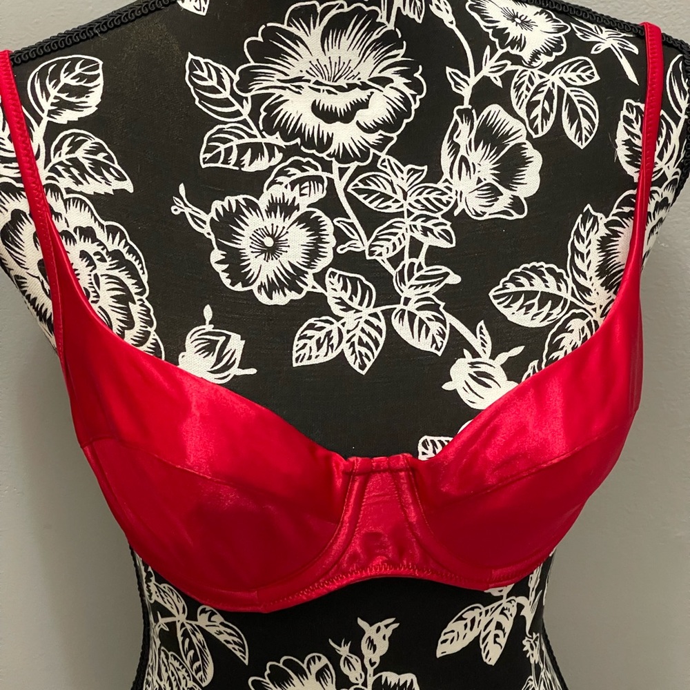 VS Red Satin & Blk Strapless the TWO Left 36A EUC - Picture 1 of 13
